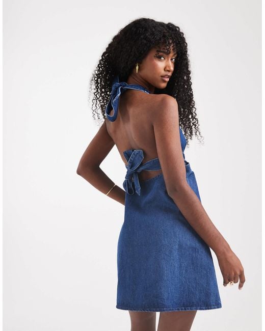ASOS Blue – jeans-minikleid