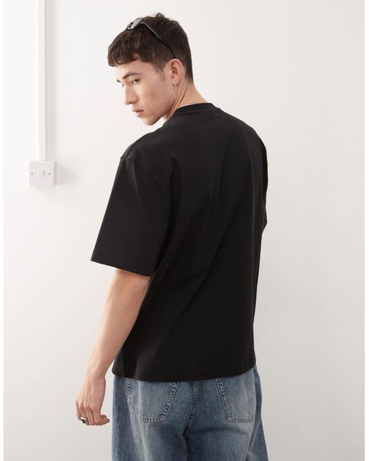 T-shirt décontracté avec imprimé graphique Weekday pour homme en coloris Black