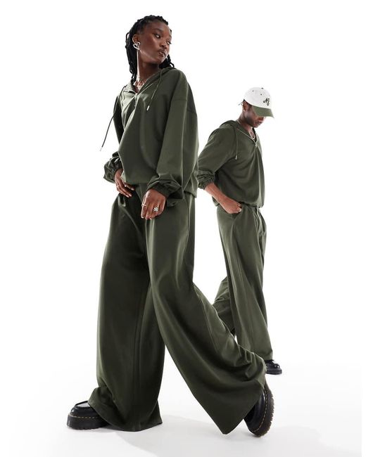 Collusion Unisex Tailored Hoodie in Green Lyst UK