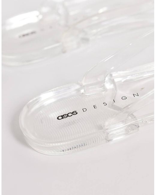 ASOS White Foxton Jelly Flip Flops