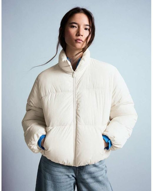 Bershka White Padded Jacket