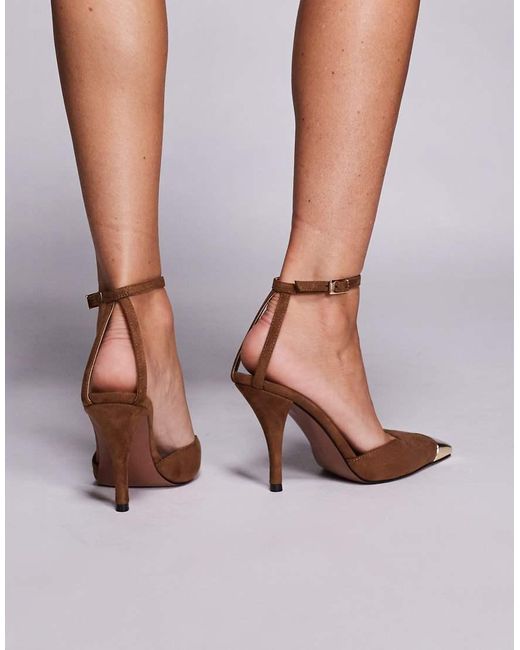 ASOS Brown Pride Toe Cap High Heel Shoes