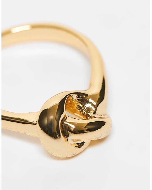 Orelia 18K Vergulde Gepolijste Ring Met Knoop in het Metallic