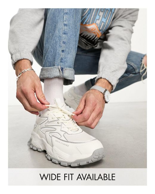 Armani Exchange Gray Retro Sneakers for men