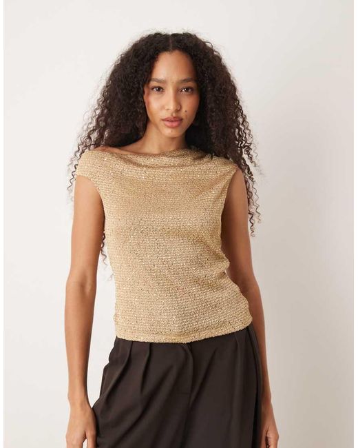 Mango Black Asymmetric Sleeveless Top