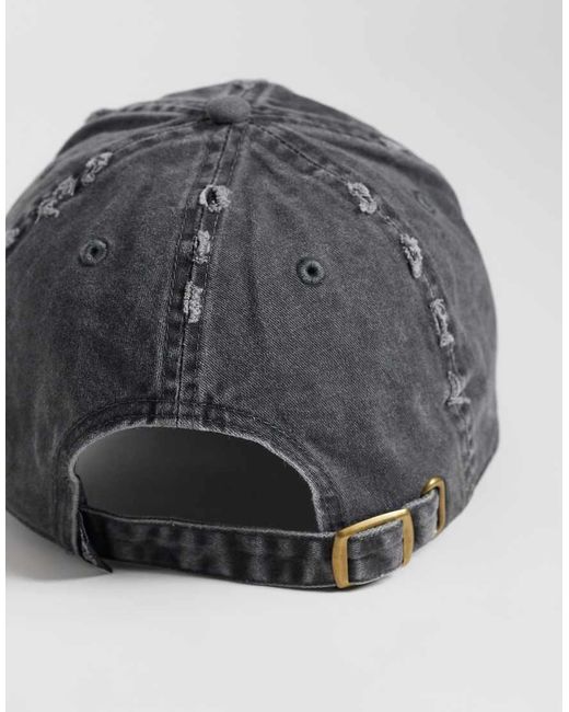 Von Dutch Gray Loves Distressed Denim Dad Cap