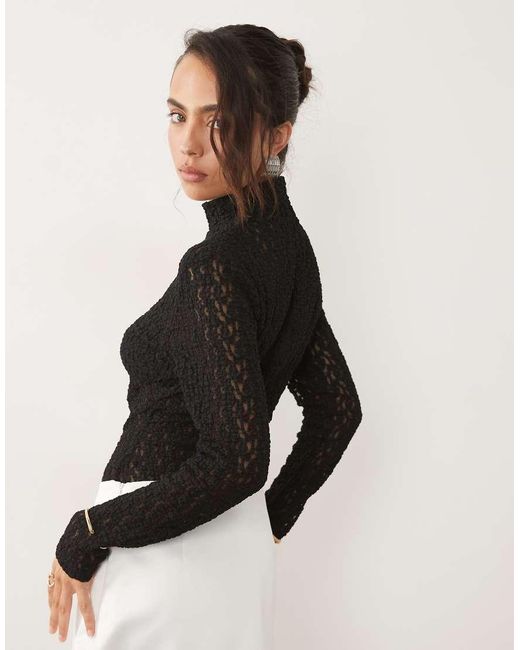 Bardot Gray Vezza Floral Mesh Bodysuit
