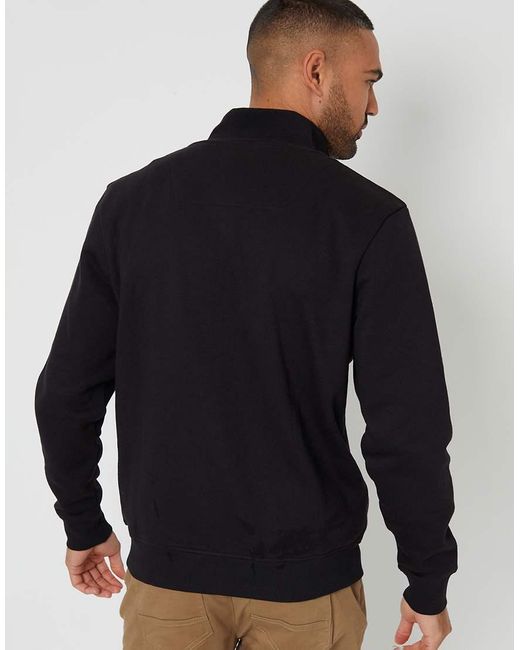 Threadbare Blue Funnel Neck Zip Through Sweatshirt for men