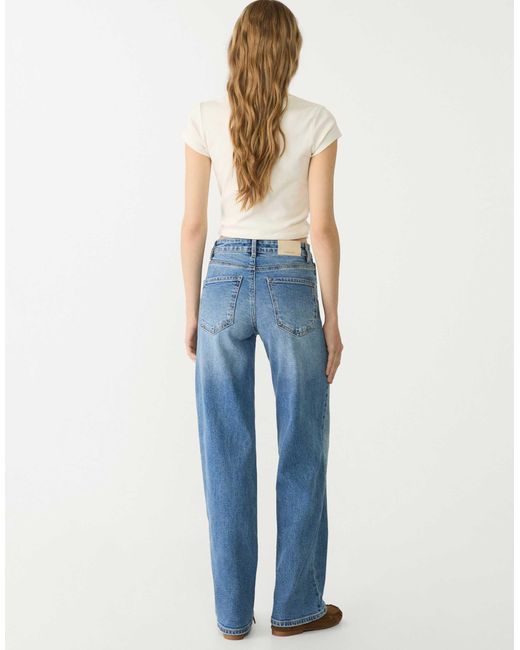 Stradivarius Blue – gerade geschnittene, bequeme jeans
