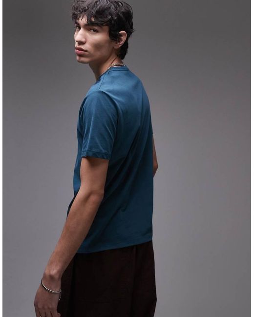 Camiseta De Algodón Cepillado Brace De AllSaints de hombre de color Blue