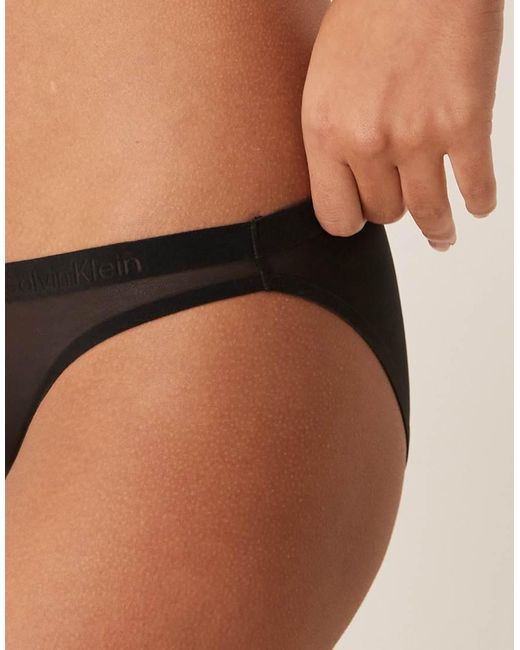 Calvin Klein Black Shapewear Mesh Bikini Briefs