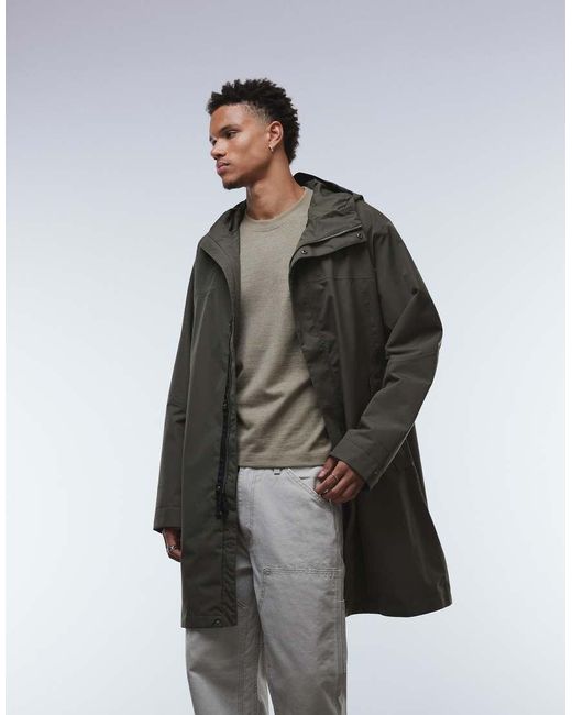 The North Face Green Nukabira Rain Shell Parka Jacket for men
