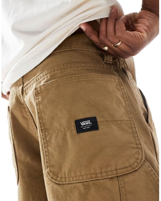 Vans – drill chore – locker geschnittene carpenter-shorts aus canvas in White für Herren