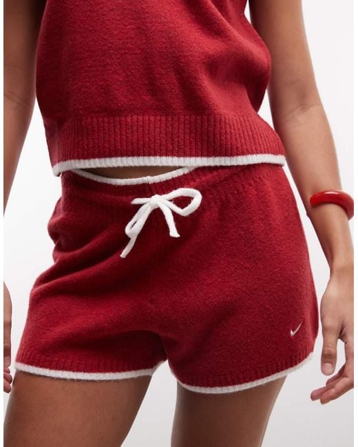 Nike Red Knitted Short