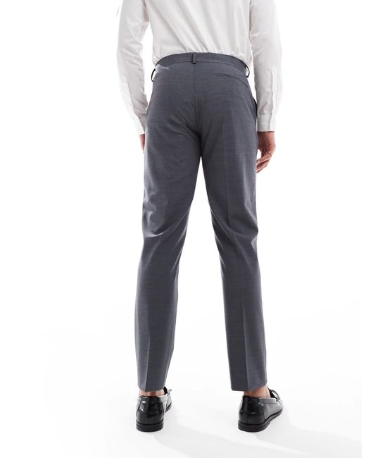 ASOS Blue Washable Slim Suit Trousers With Lightweight Worsted Wool for men