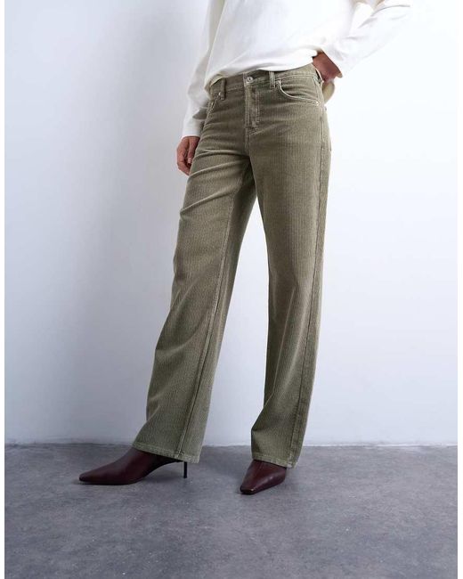 TOPSHOP White Ember Low Rise Cord Jean