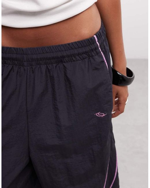 Collusion Blue Xl baggy Longline Nylon Shorts