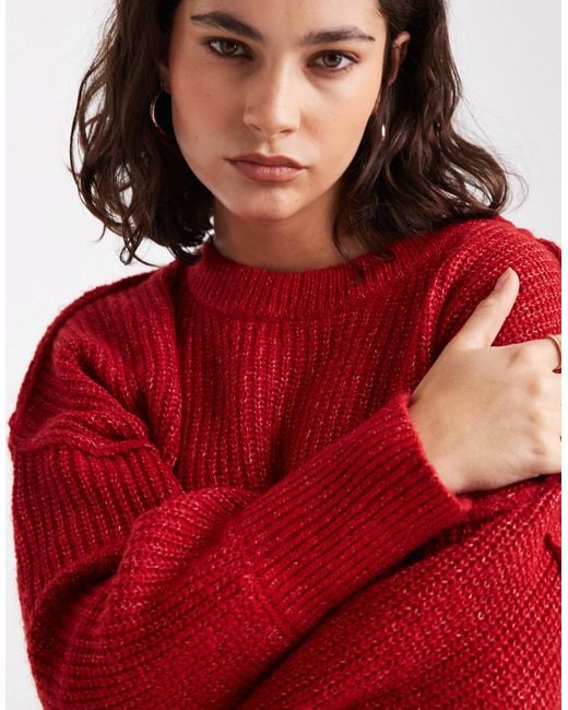 ONLY Red Slouchy Jumper