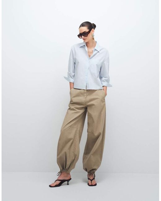 Mango White 100% Cotton Long Sleeve Shirt