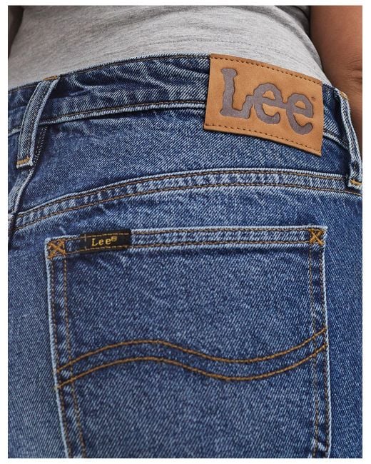 Minigonna di jeans lavaggio vintage con orlo grezzo di Lee Jeans in Gray