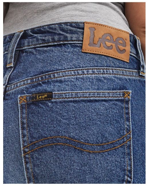 Lee Jeans Gray – kurzer jeansrock mit offenkantigem saum und mittlerer vintage-waschung