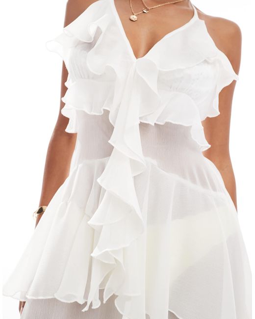 Miss Selfridge White – beach-maxikleid