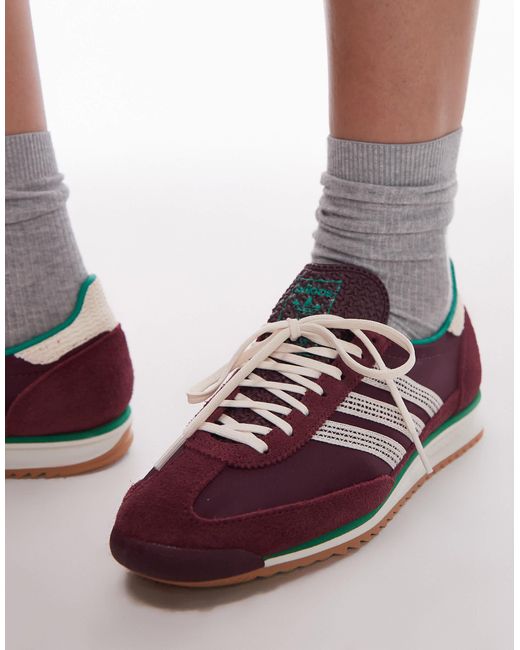 Adidas Originals White Sl 72 Og Sneakers With Crochet Detailing