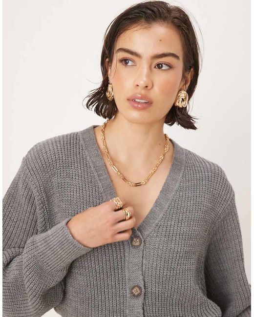 Glamorous Gray Crop Cardigans