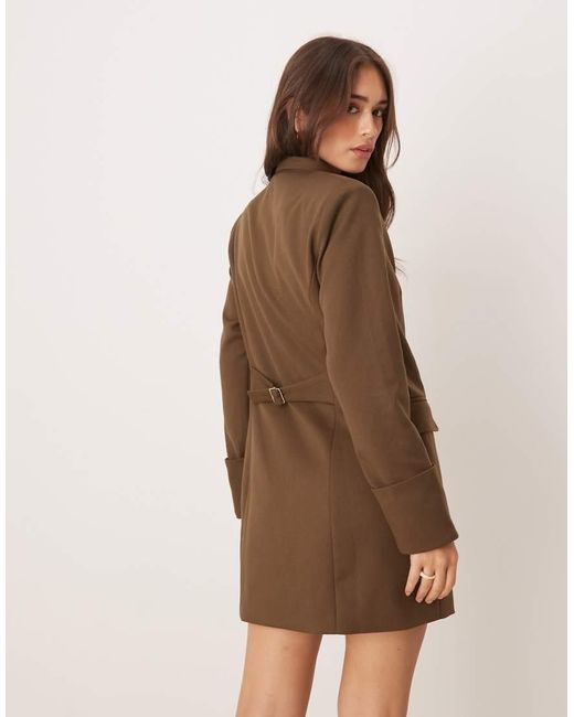 Pretty Lavish Natural Tailored Blazer Mini Dress