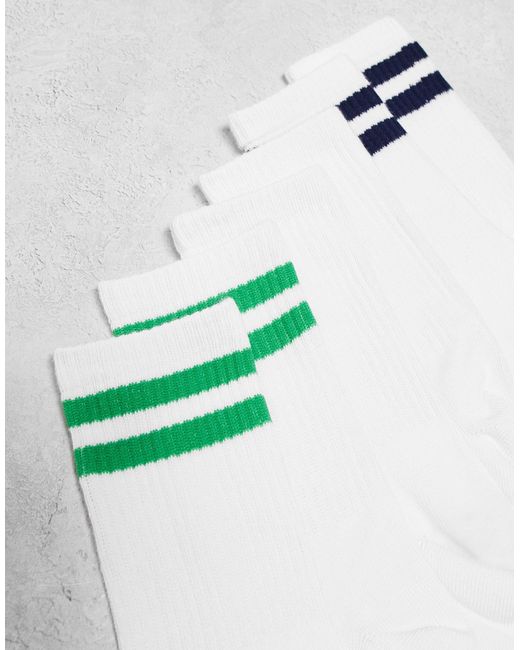 Pieces White Sport Core 3 Pack Socks