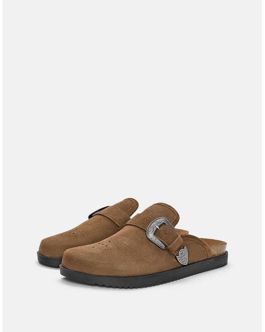 Zoccoli di Pull&Bear in Brown da Uomo