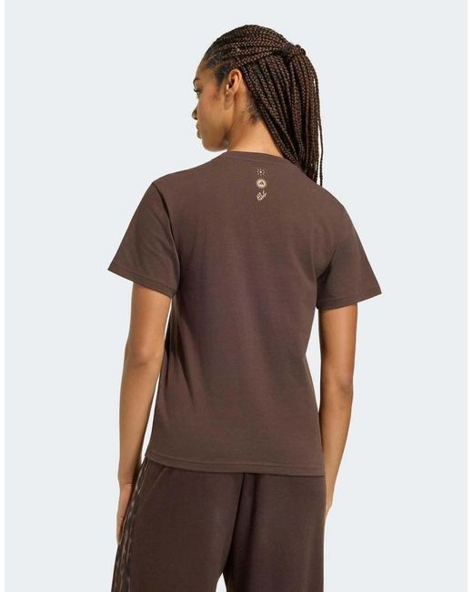 Adidas Originals Brown Animal Graphic T-shirt