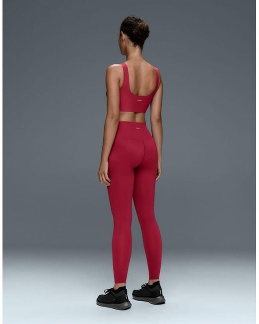 Oysho Red Perfect-Adapt Medium-Support Sports Bra With Cups