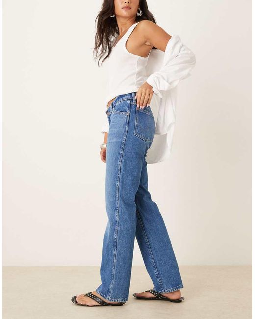 Vaqueros Azul Laguna De Talle Bajo Y Corte Recto De Estilo Cowboy De Wrangler de color Blue
