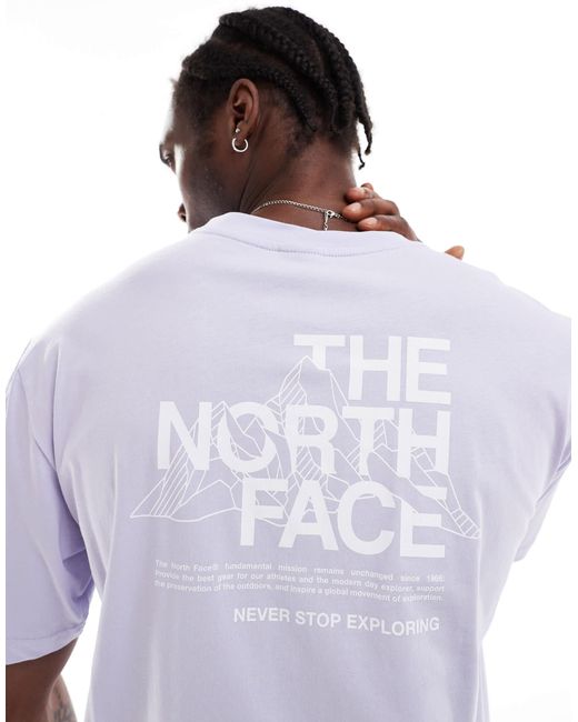 The North Face Blue Mountain Sketch Back Print Oversized T-shirt