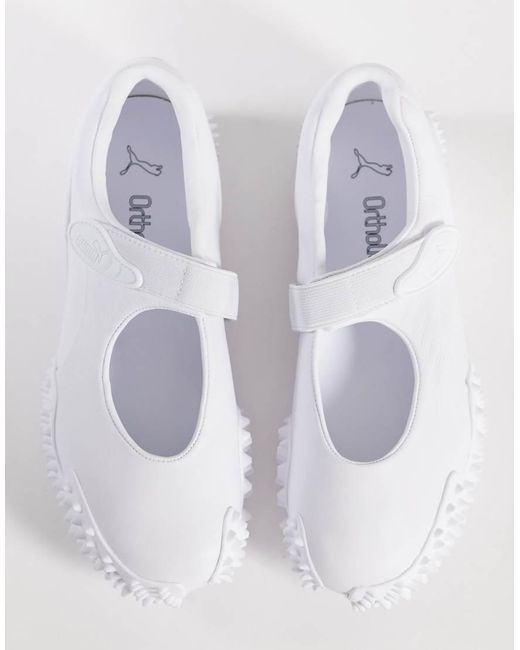 PUMA White Mostro Fey Leather Trainers