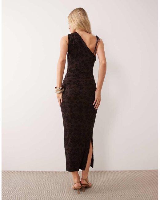 Mango Black Tie Shoulder Sleeveless Midi Dress