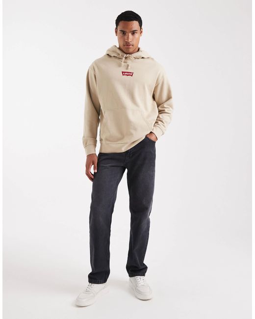 Levi's Natural Logo Back Print Relaxed Fit Hoodie for men