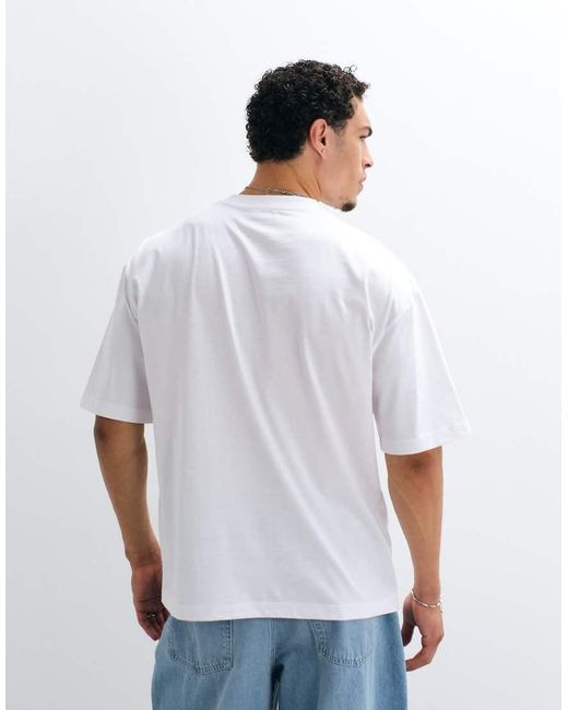 ASOS White Oversized T-Shirt With Coming Home Football Slogan for men