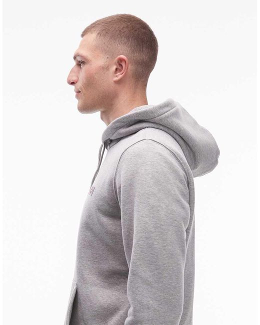 Dickies Gray Oakport Small Logo Hoodie for men