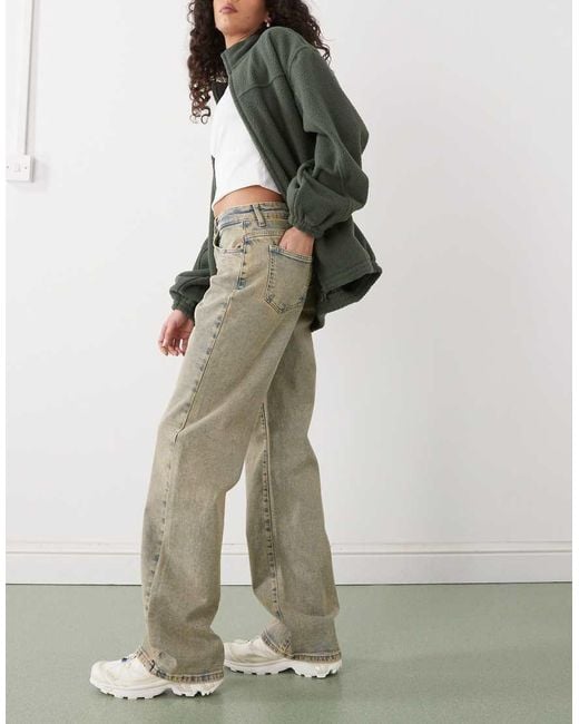Noisy May Natural Yolanda Mid Rise Straight Leg Jeans