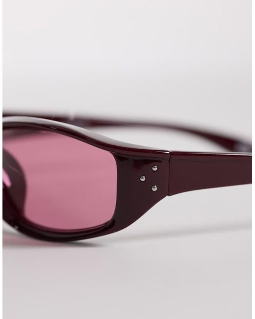 ASOS Pink Wrap Sunglasses for men