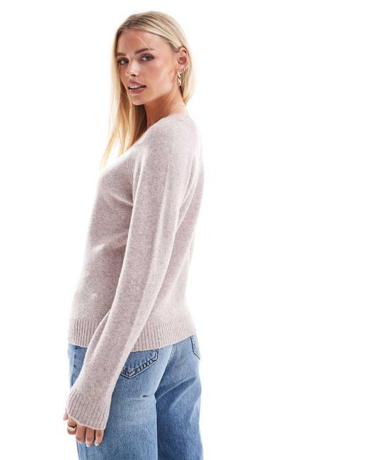 Vero Moda Pink Round Neck Knitted Jumper