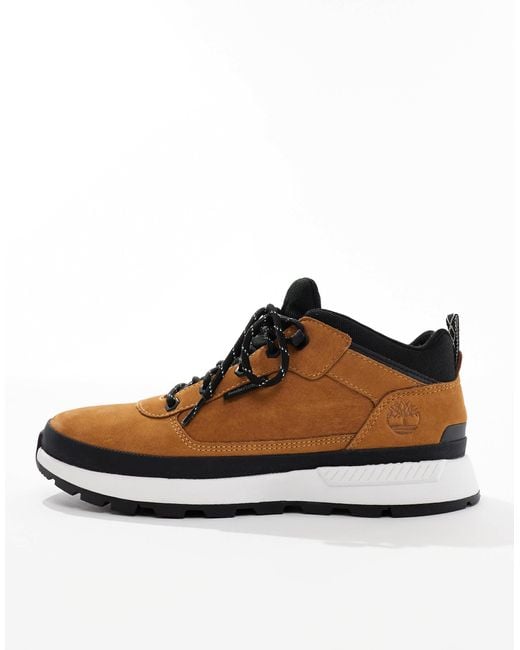 Timberland – field trekker – flache schnürsneaker in Black für Herren