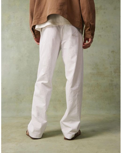 ASOS Green baggy Linen Blend Trousers for men