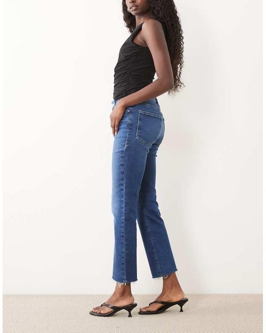 GOOD AMERICAN Blue Soft Tech Good Legs Straight Leg Jeans