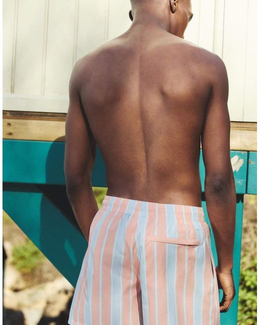 Pull&Bear Multicolor Striped Swim Shorts for men
