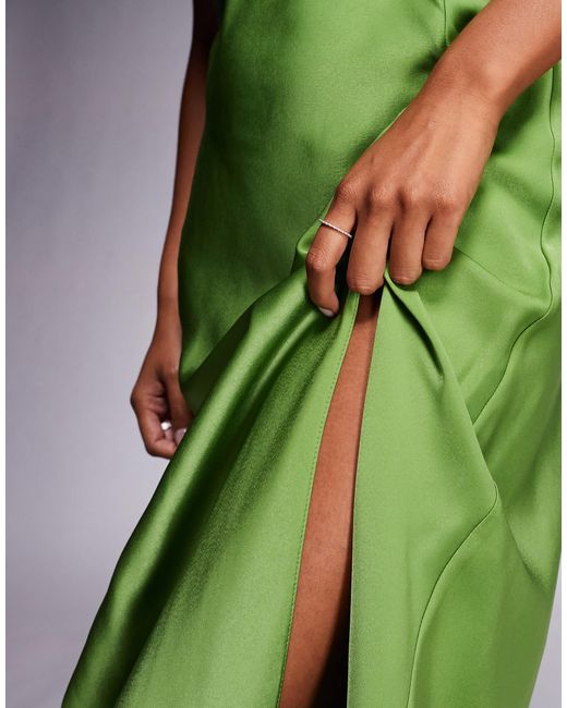 ASOS Green Asos design petite – maxikleid aus satin