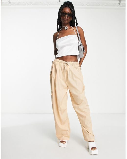 ASOS White Strappy Cami Top With Open Side