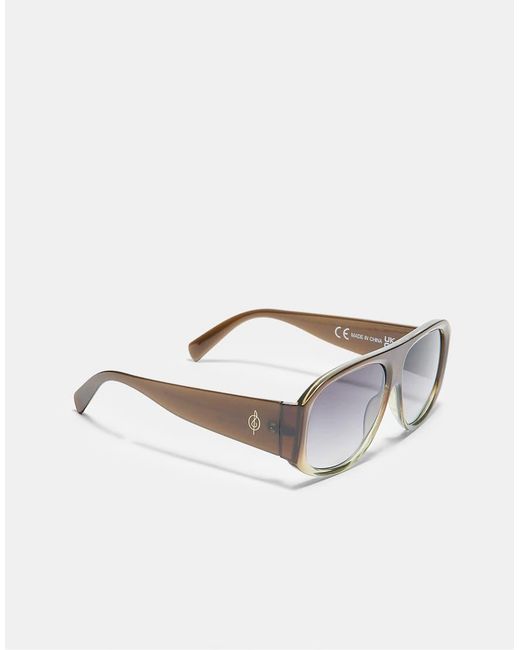 Stradivarius Green Gradient Resin Sunglasses